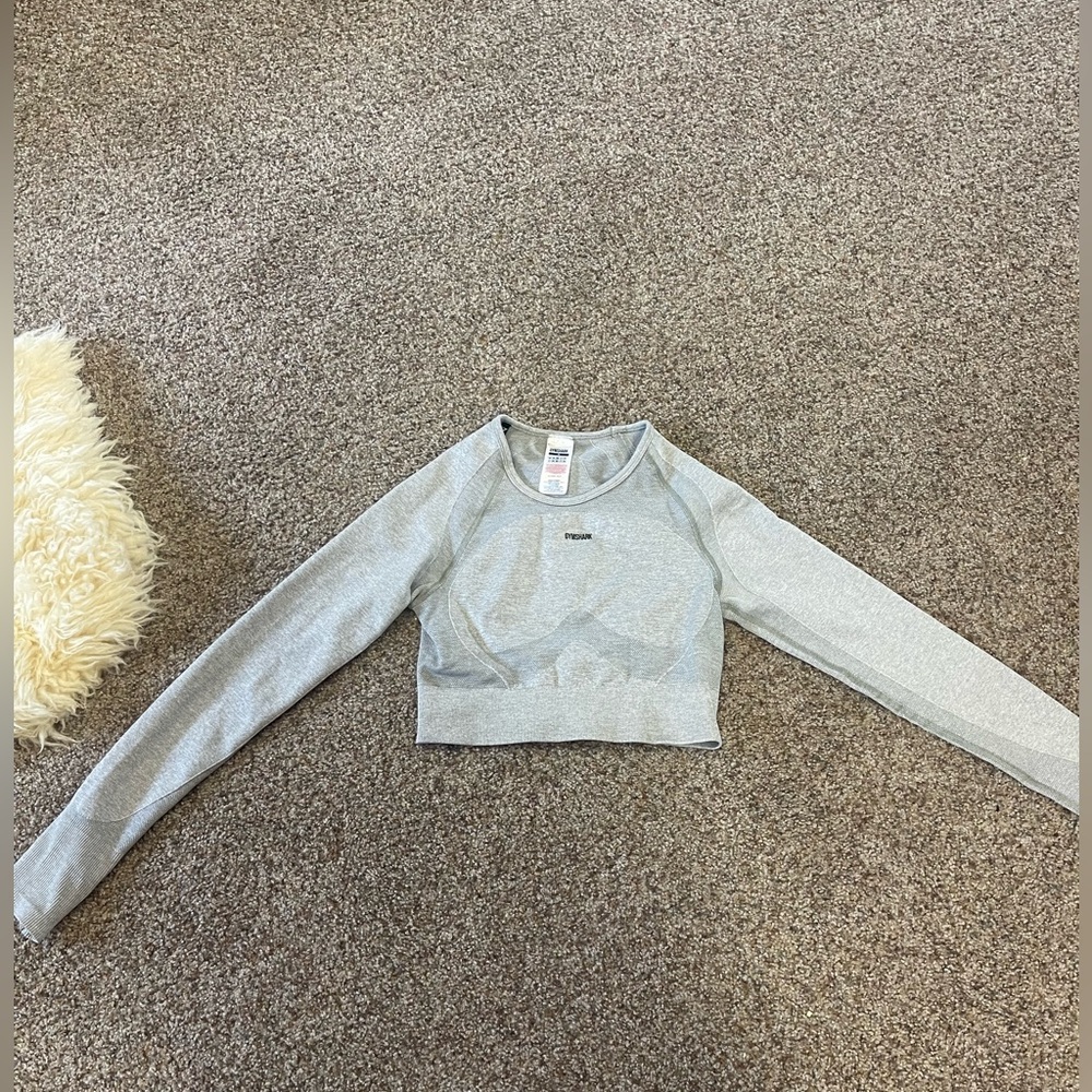 Gymshark Long Sleeve Grey Workout Top